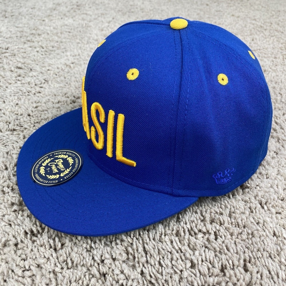 Brasil Rings & Crwns Hat Country Pride Logo Fitted 7 1/8 Royal Blue w/Gold Cap
